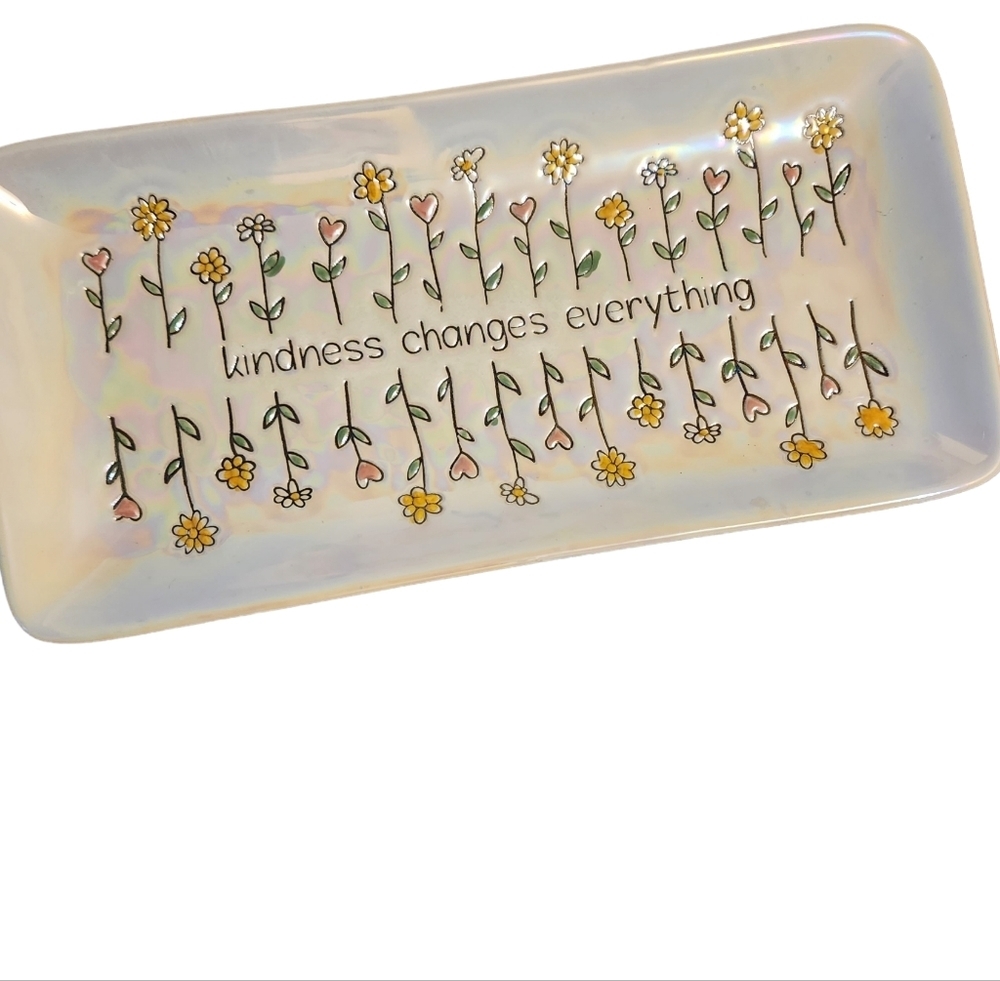 Spectrum Designz Floral Serving tray Platter.. NEW